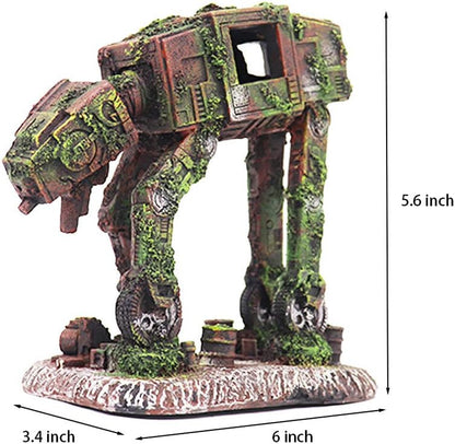 Aquarium Decorations, Cool Walking Land Tank Aquarium Ornament, Alien Fish Robot Tank Decorations for Betta, Small