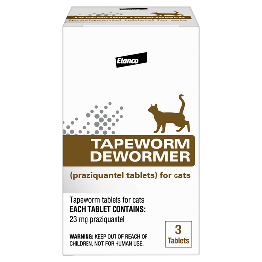 Elanco Tapeworm Removal Dewormer for Cats, 3 Tablets Praziquantel