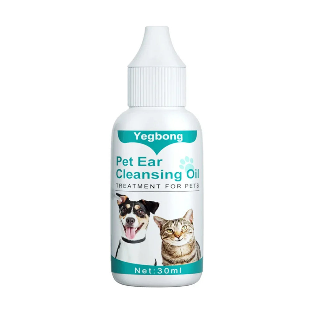 30Ml Dog & Cat Ear Cleaning Solution - Remove Mites, Keep Canals Clean & Deodorize - Anti-Tick Pet Care Essential